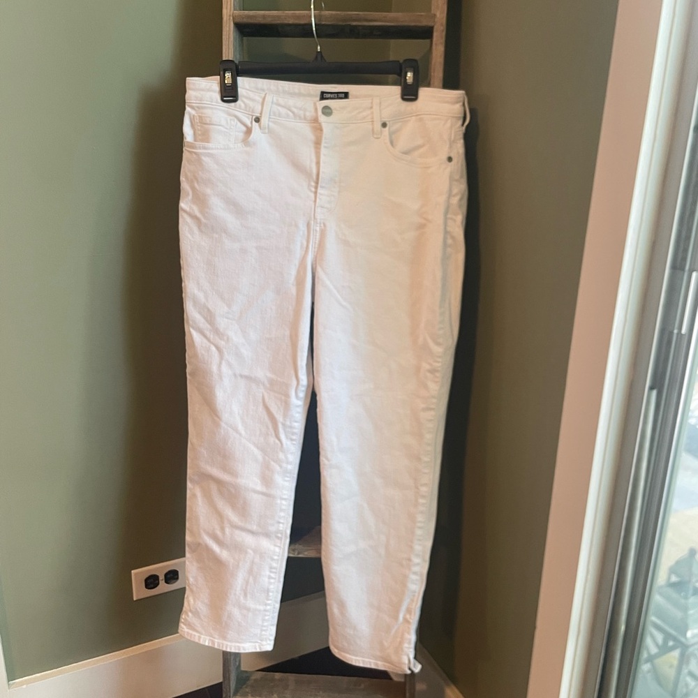 NYDJ White Split Ankle Jeans